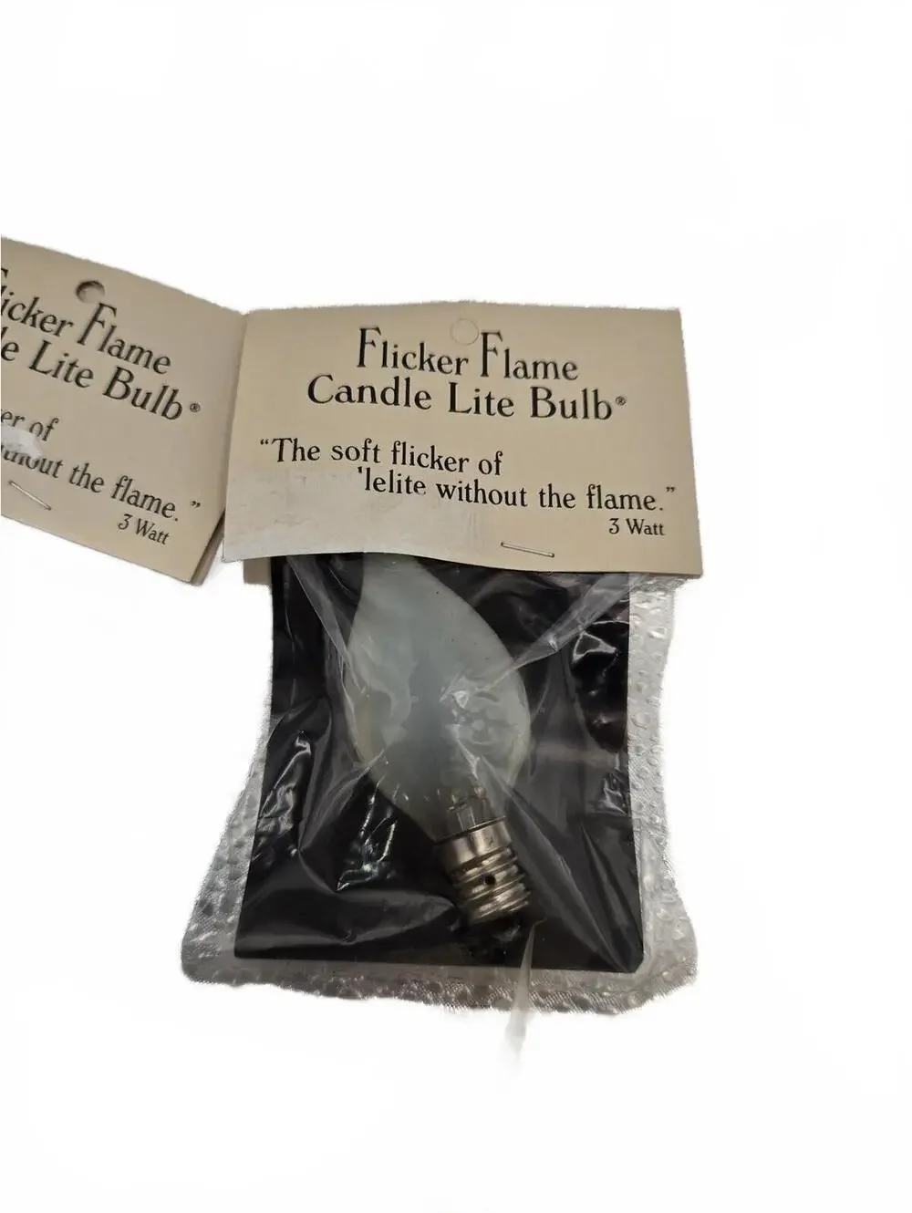 Vtg Lot Of 7- 3 Watt 120 V Flicker Flame Standard Base Bulbs Candelabra Base